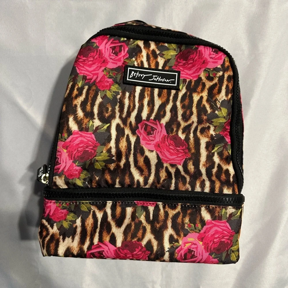 Betsey Johnson Floral Leopard Print Lunchbox